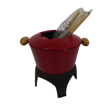 Red fondue chocolate